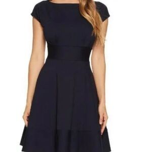 NWT Kate Spade New York Womens Rich Navy Ponte Fiorella Dress Size Small